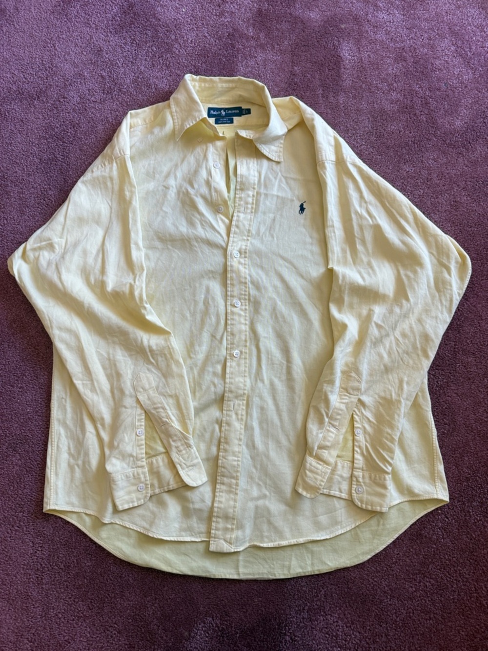 Polo by Ralph Lauren Pale Yellow Long-Sleeve Button-Down Shirt